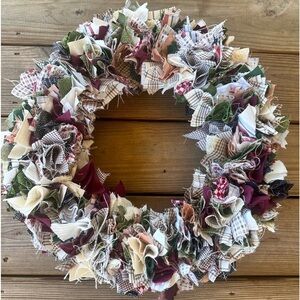 Handmade rag wreath